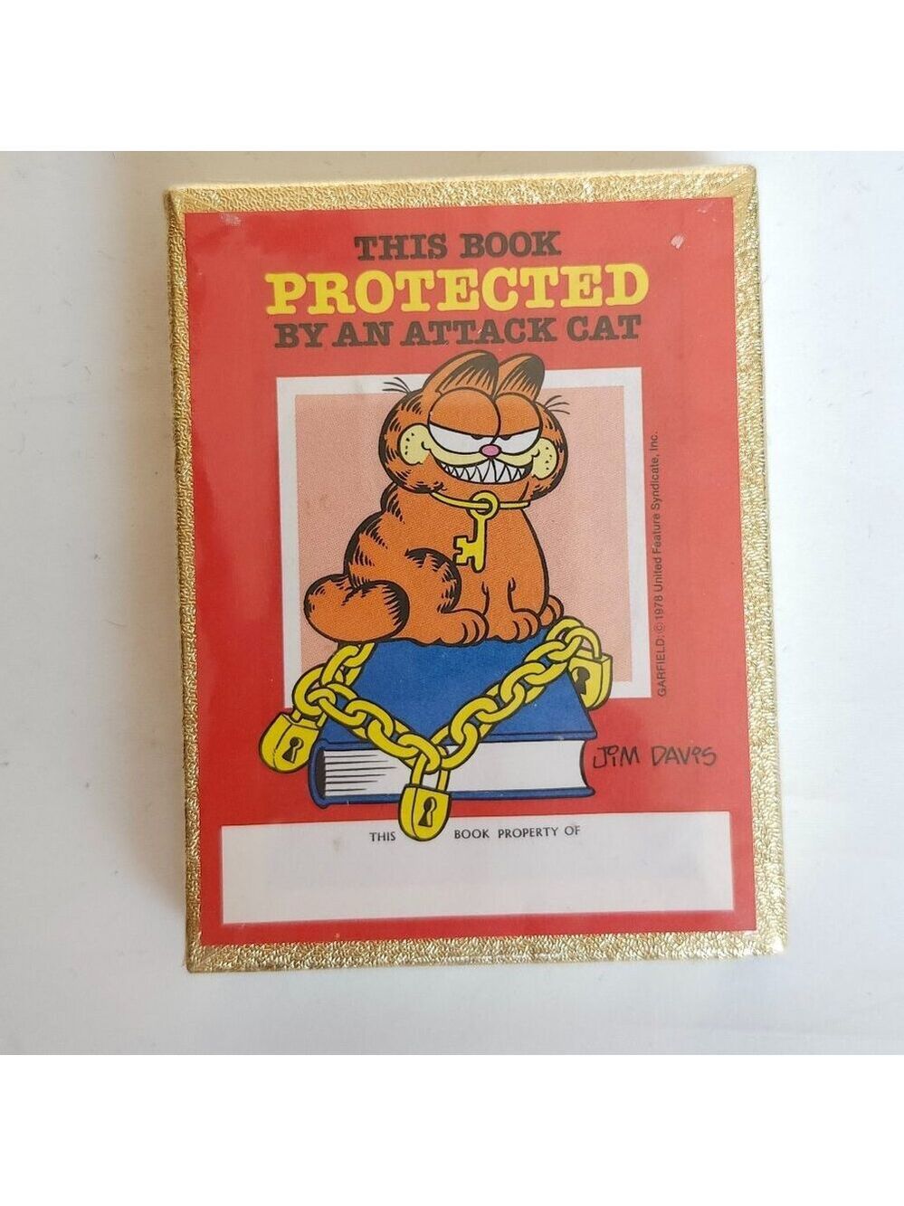 FUN Antioch GARFIELD Bookplates Set BNIP ATTACK CAT Jim Davis 1978 Vintage